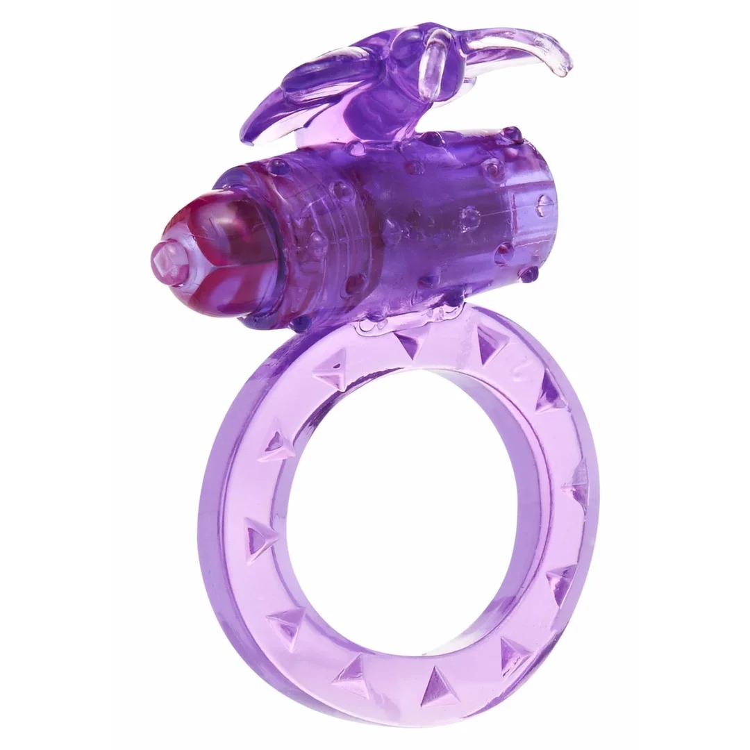 ToyJoy Flutter Ring Vibrating silikonowy pierścień wibrujący wodoodporny