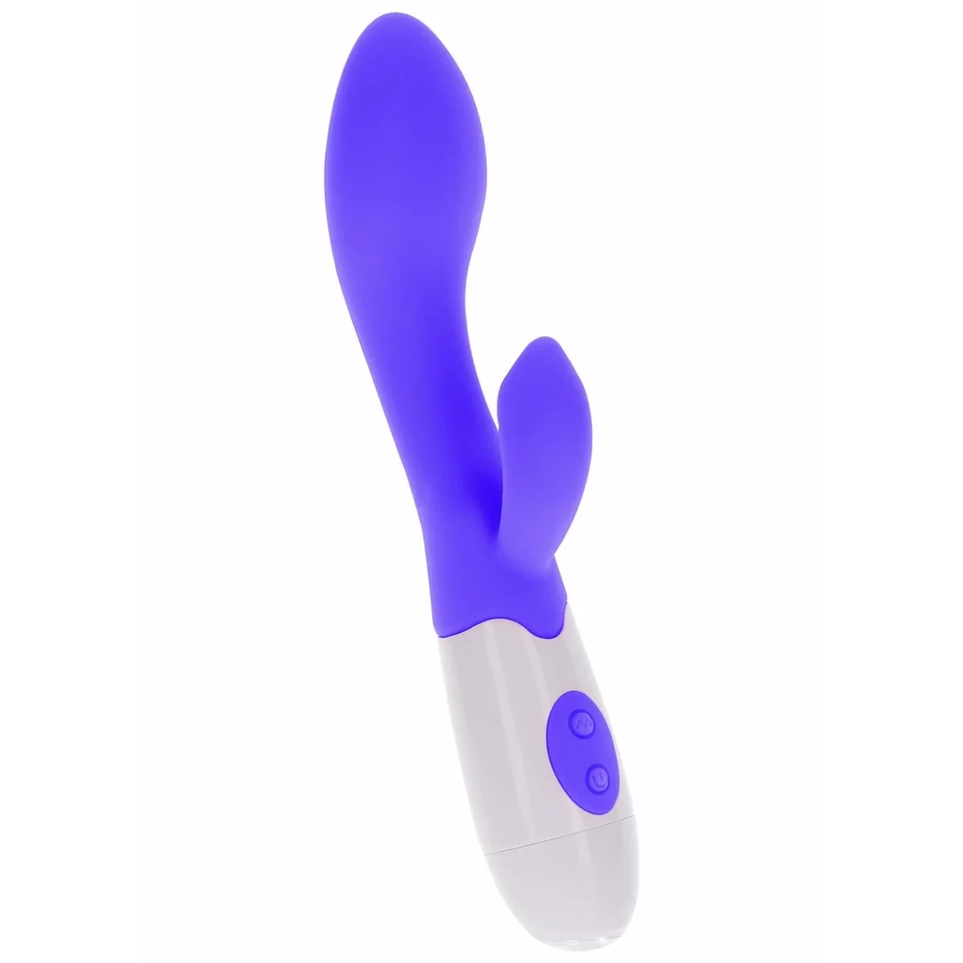 ToyJoy Funky Lover Vibrator silikonowy model z masażerem łechtaczki fioletowy