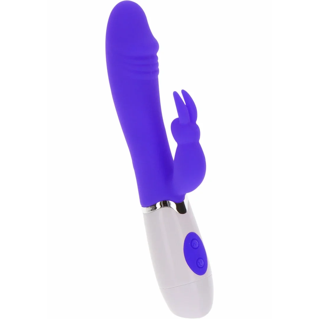 ToyJoy Funky Rabbit silikonowy masażer z 4 trybami wibracji, fioletowy