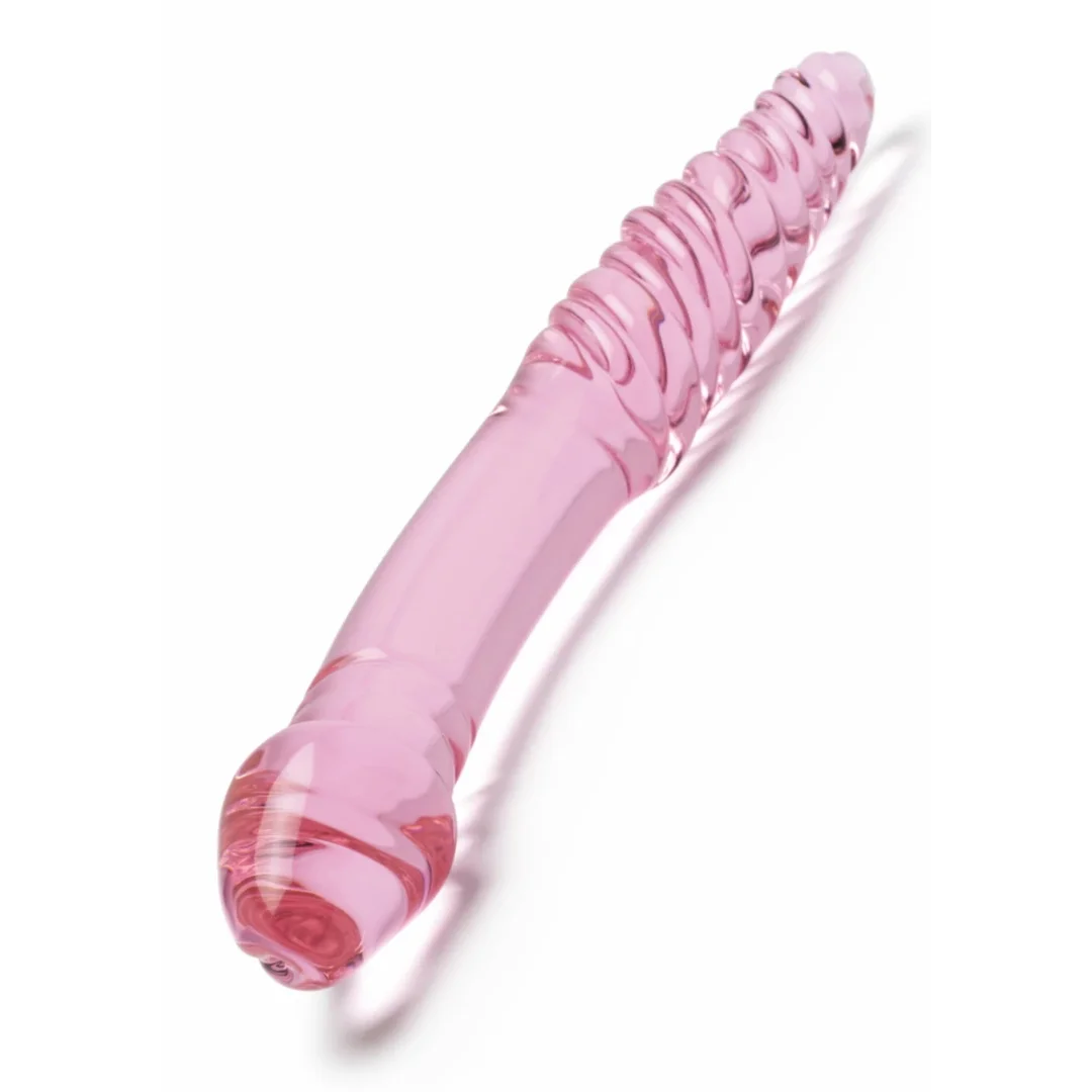 TOYJOY GLASS WORXX Dual-Ended Rhinestone Wand rożowy szkło 22 cm