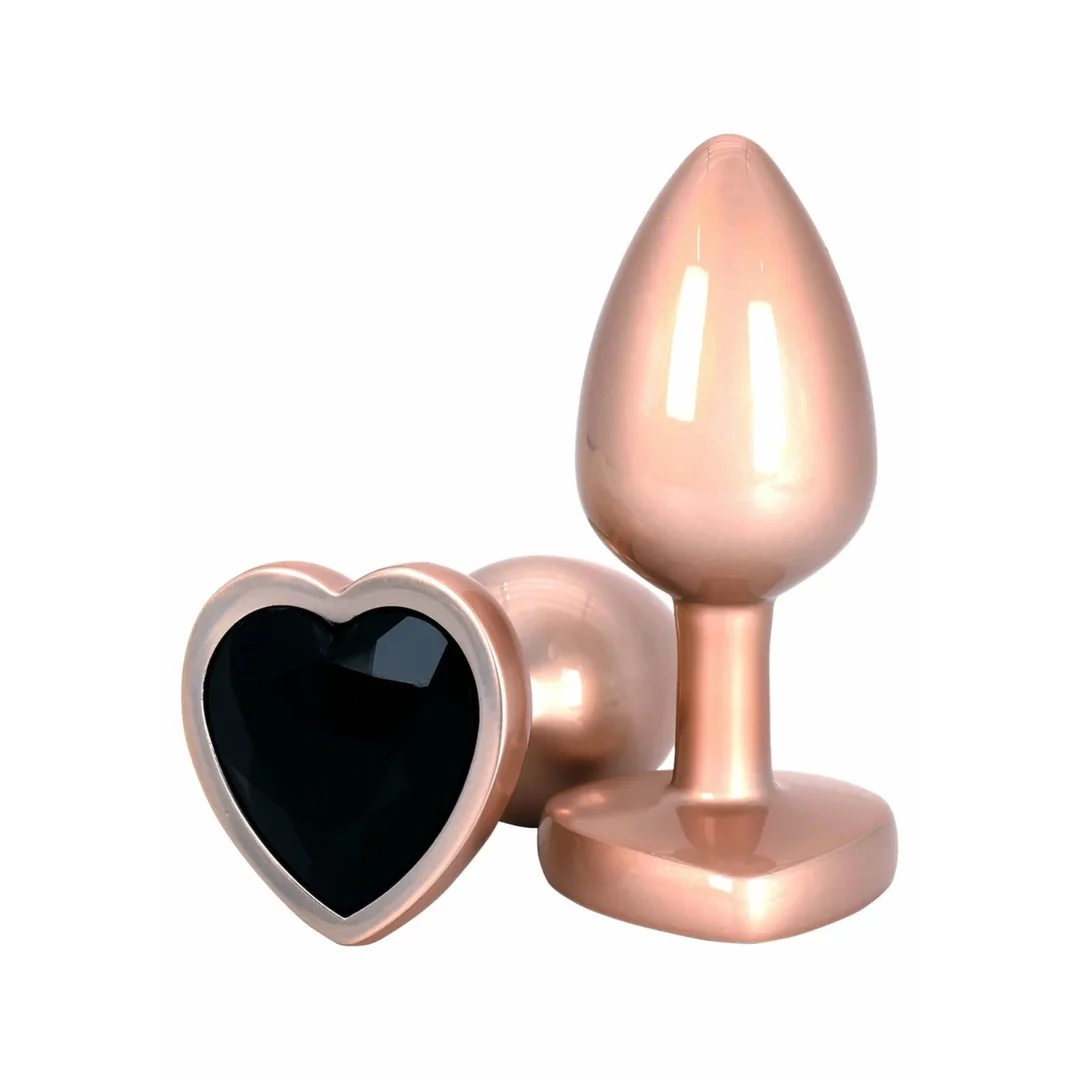 ToyJoy HAPPINESS Time To Shine aluminiowy plug z kryształem serce S srebrny