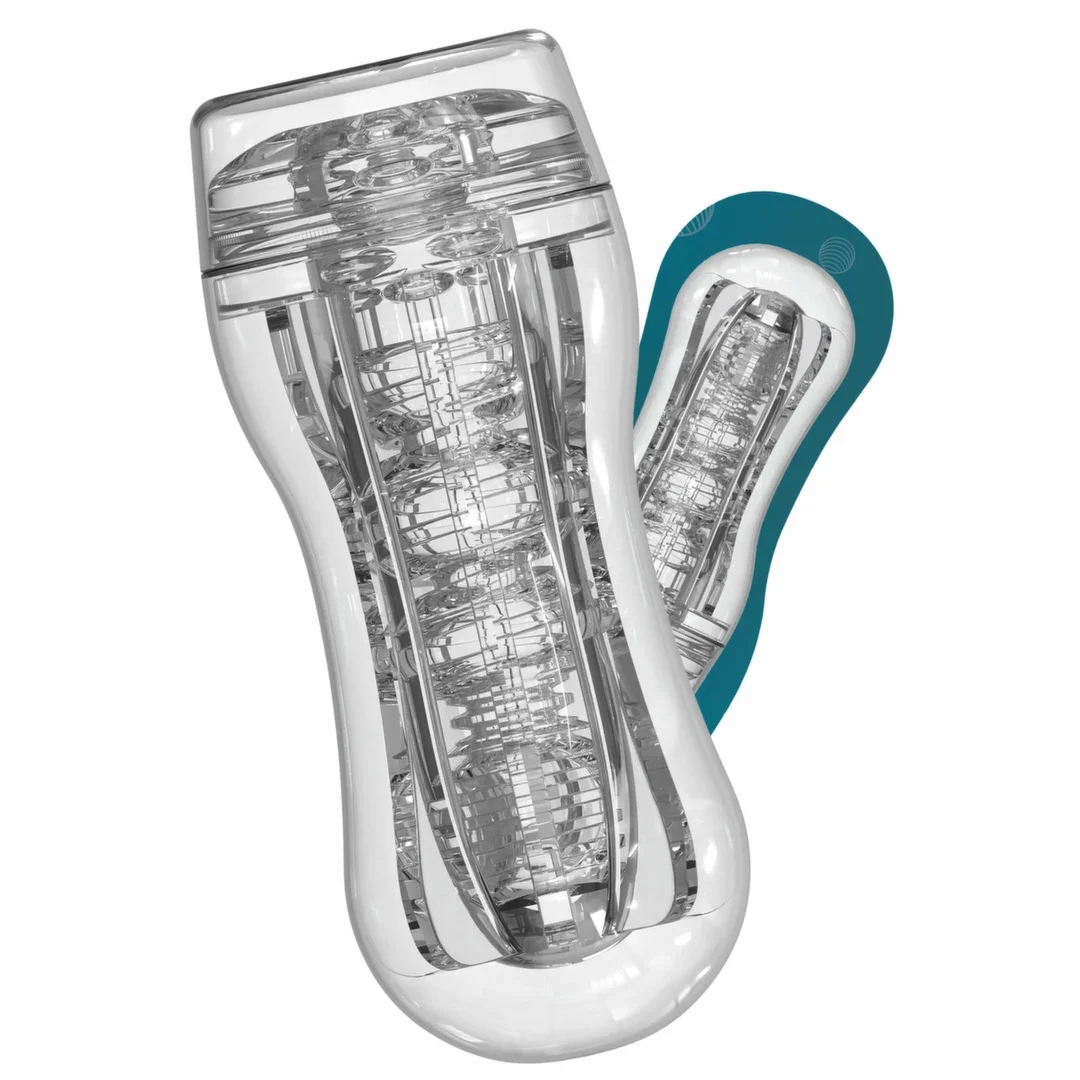 TOYJOY HERO Clear Wave - przezroczysta maszyna intymna z systemem prożniowym