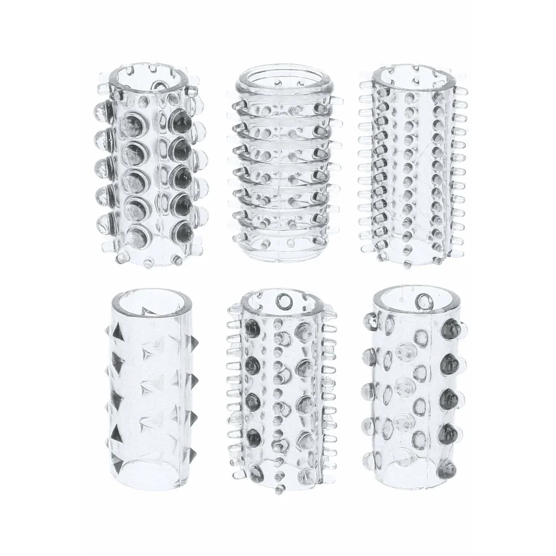TOYJOY Power Penis Sleeve Set 6 elastycznych nakładek TPE wodoodpornych
