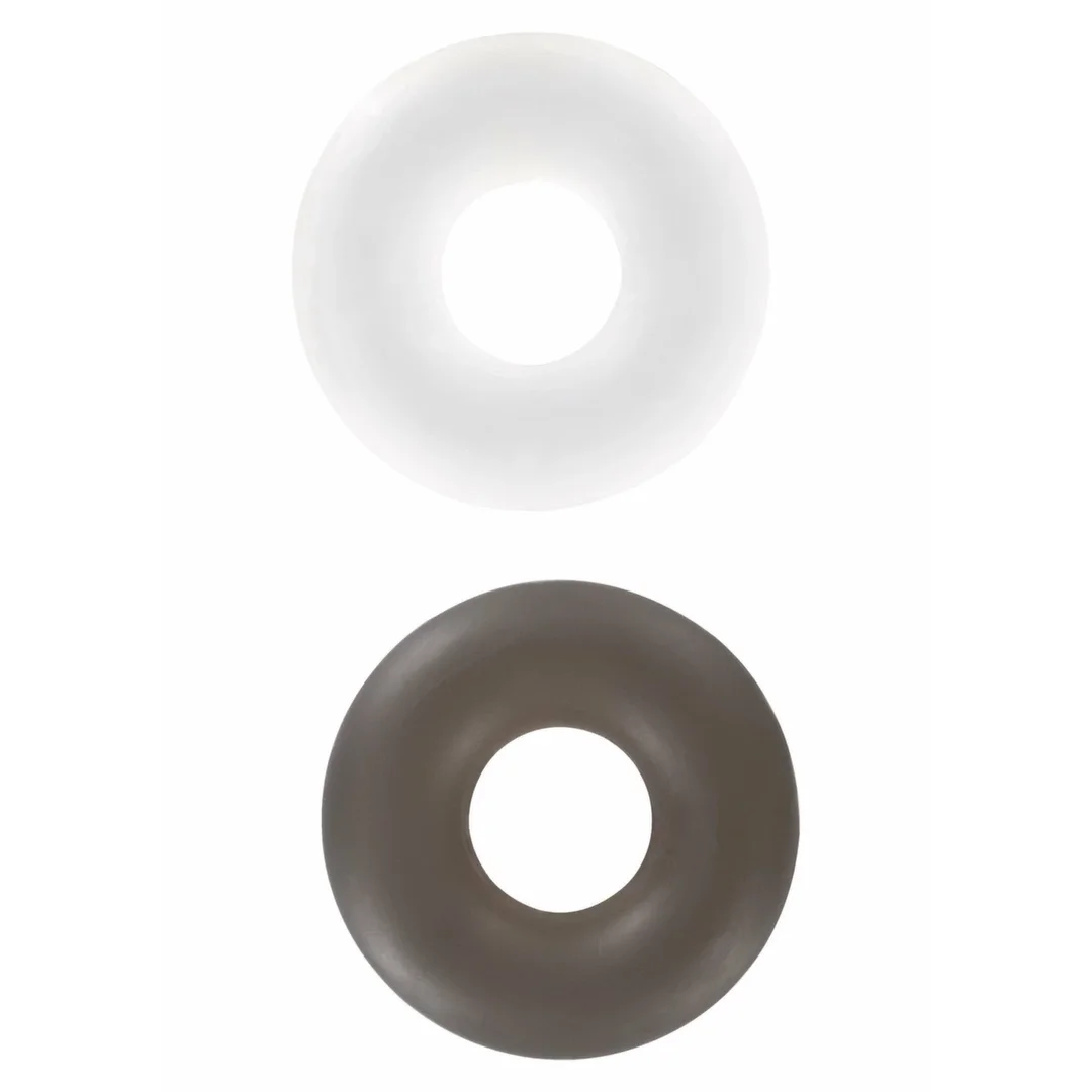 ToyJoy Stud Rings zestaw 2 pierścieni silikonowych, elastyczne, czarne