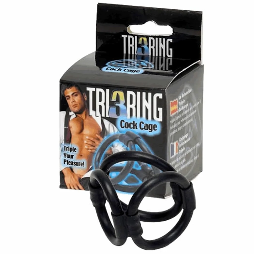 ToyJoy Tri Ring Cage system pierścieniowy z trzema obręczami