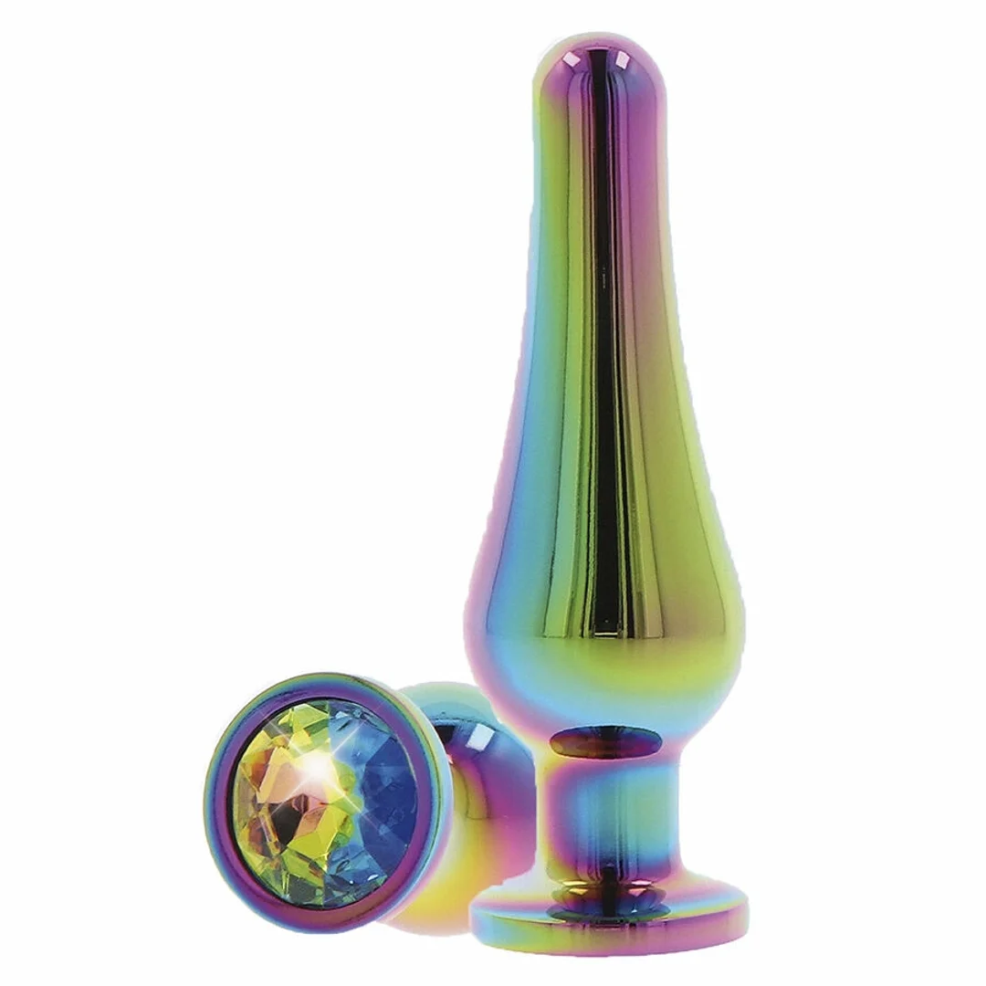 ToyJoy Twilight Bum Bijou Medium - aluminiowy korek z kolorowym kryształem