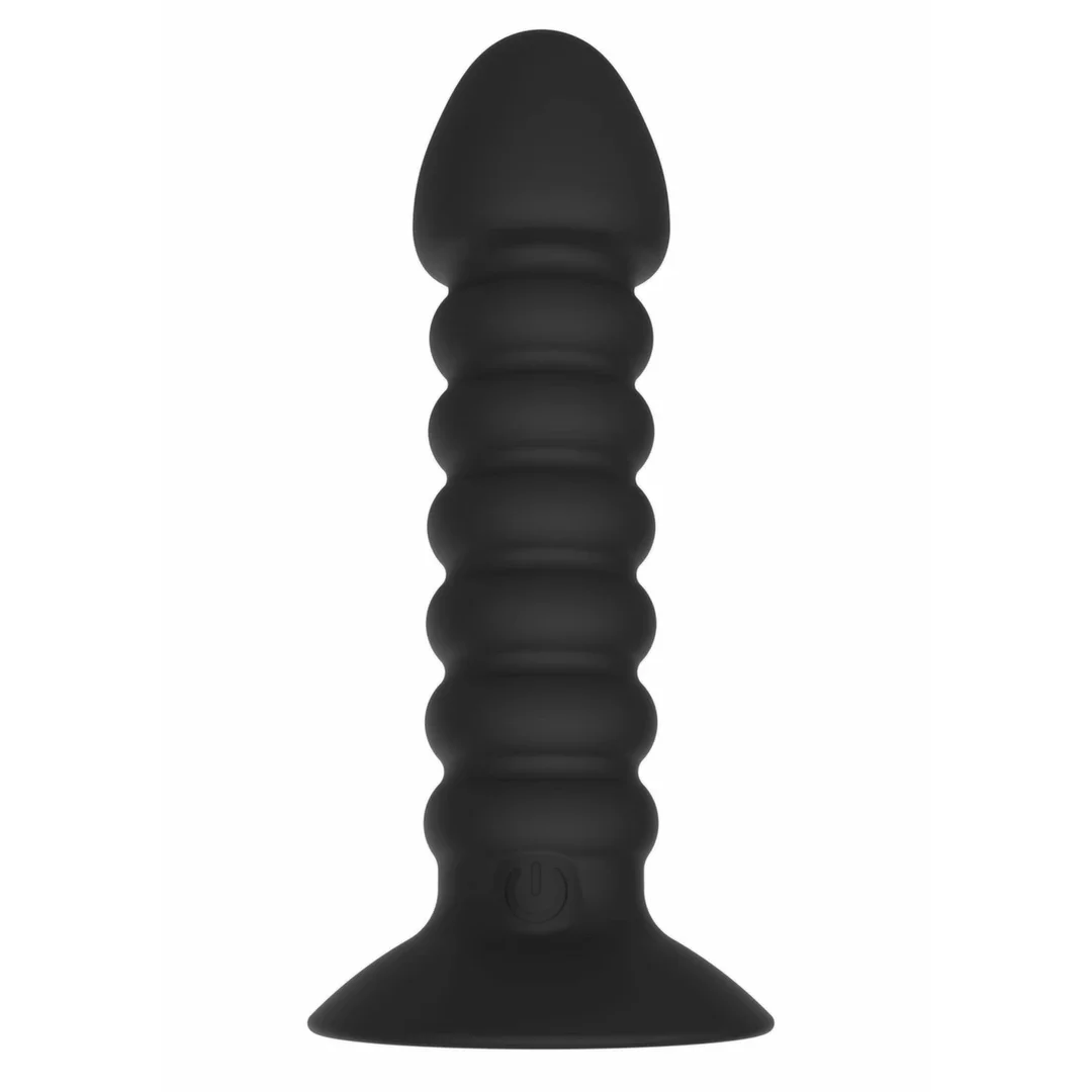 ToyJoy Vibrating Anal Plug Medium silikonowy wibrujący korek 11 cm czarny