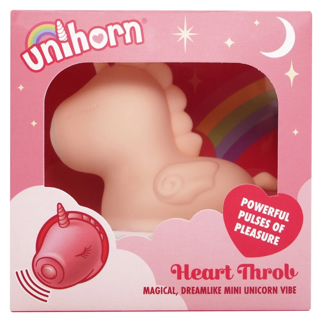 Unihorn Heart Throb - Stymulator Klitorisu w Kształcie Jednorożca, 9 cm, silikon