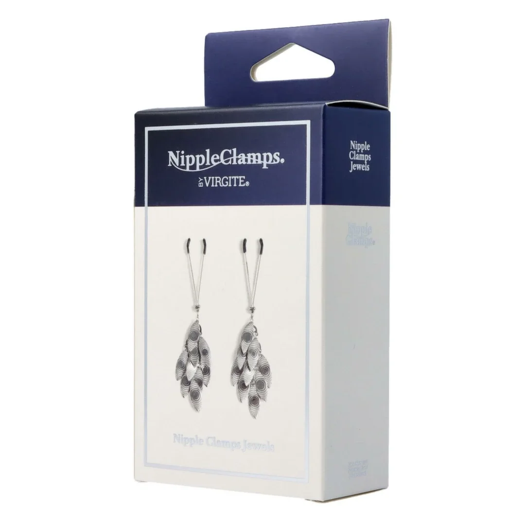 Virgite Nipple Clamps With Pendant - regulowane klamry z ozdobą