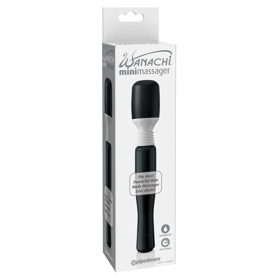 Wanachi Mini Massager 21cm - masażer z elastyczną głowką, czarny