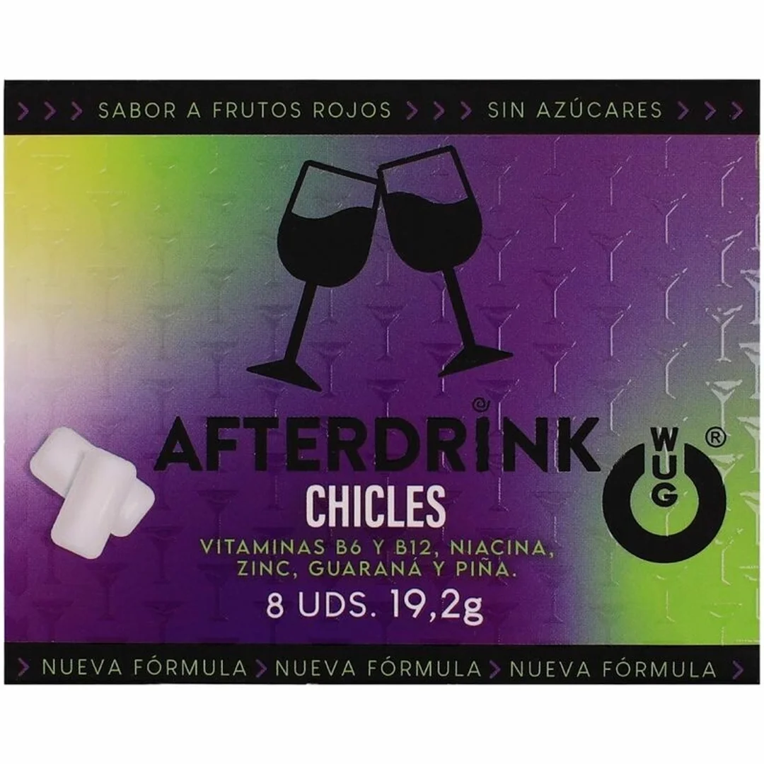 WUG GUM After Drink Hangover 8 gum - energia i świeżość, bez cukru