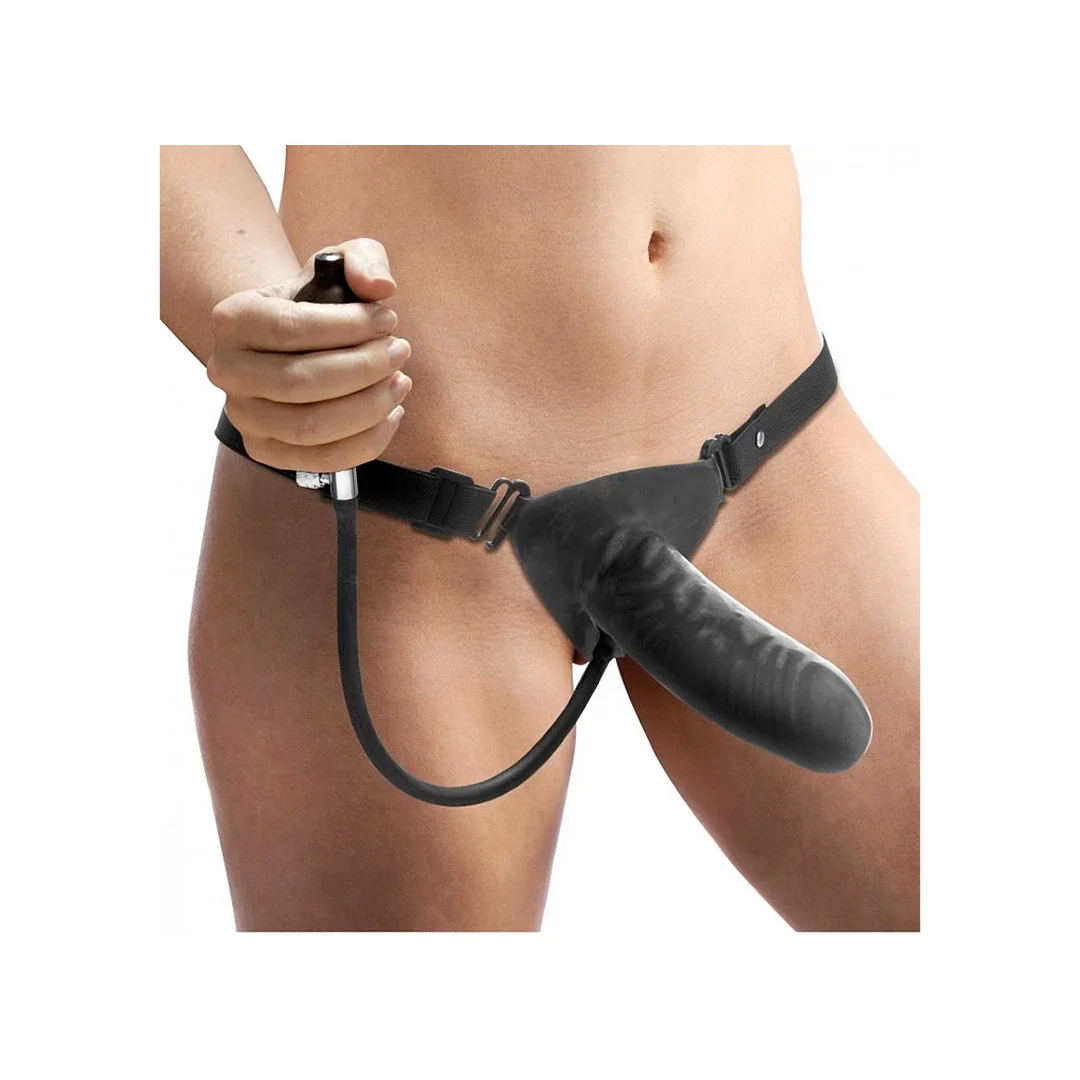 XR Brands Strap-On Inflatable System z regulowaną uprzężą czarny