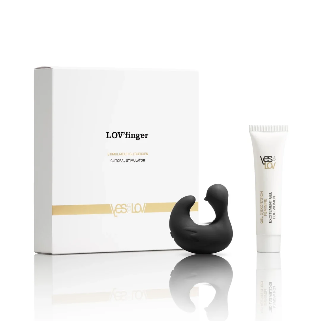 YESforLOV LovFinger - Wibrujący Pierścień na Palec + Żel Stymulujący 10g