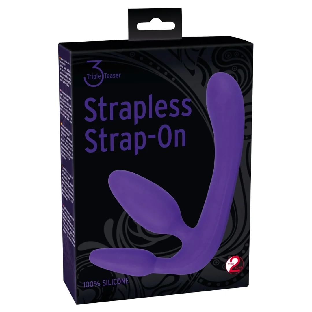 You2Toys Strapless Strap-On Fioletowy - System Intymny z 3 Wtyczkami, 20 cm