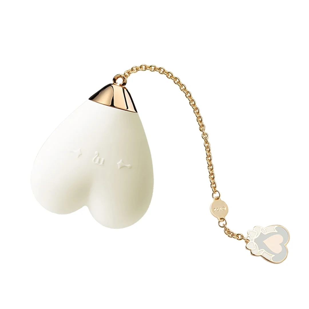 ZALO Baby Heart Vanilla White masażer z aplikacją, silikon Softek, 8 trybow
