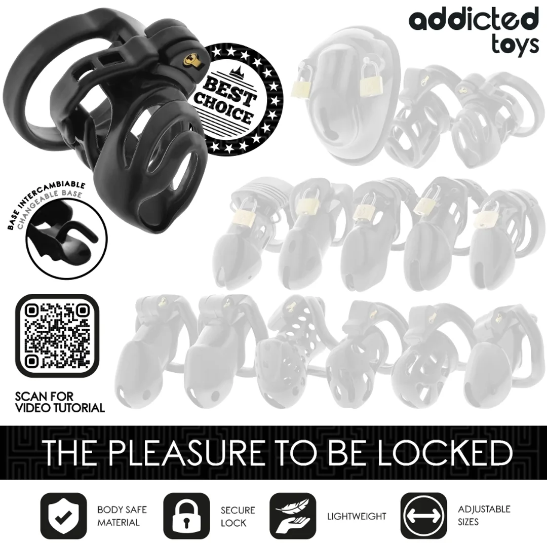 Addicted Toys Locked Eternal Lock system kontroli 9 cm, 4 pierścienie — zdjęcie 7