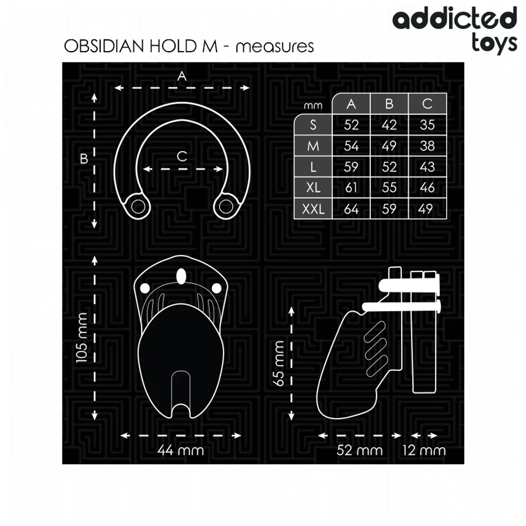 Addicted Toys Locked Obsidian Hold klatka zabezpieczająca M — zdjęcie 4