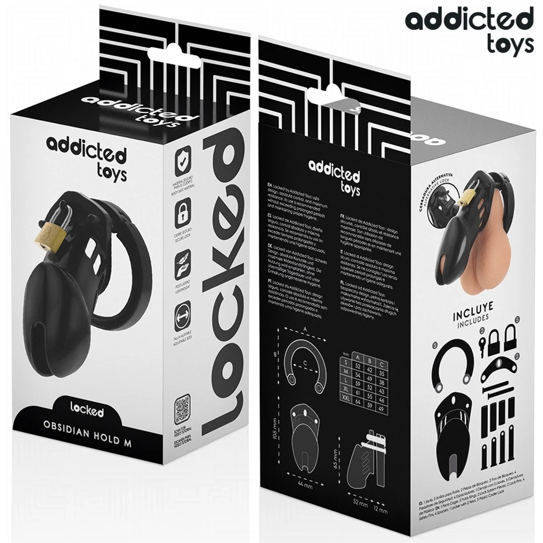 Addicted Toys Locked Obsidian Hold klatka zabezpieczająca M — zdjęcie 6