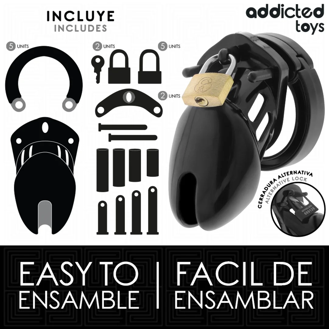 Addicted Toys Locked Obsidian Hold system blokujący Rozmiar S — zdjęcie 4