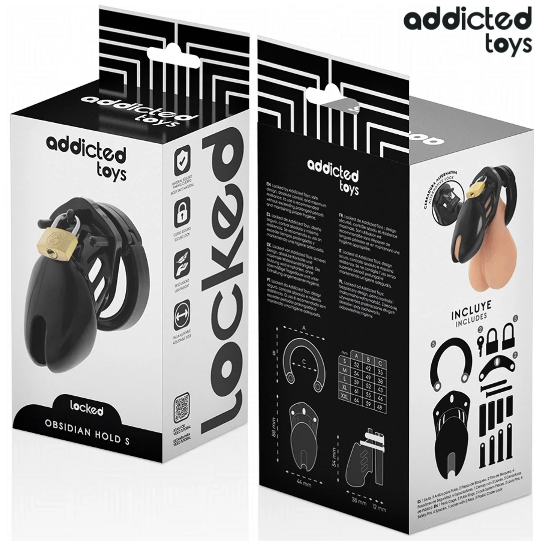 Addicted Toys Locked Obsidian Hold system blokujący Rozmiar S — zdjęcie 6