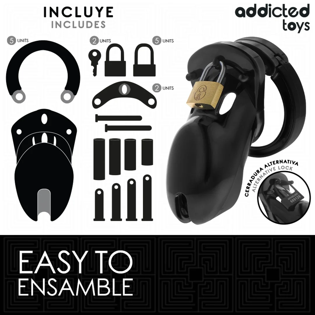 Addicted Toys Locked system zabezpieczający 10 cm z 5 pierścieniami — zdjęcie 4