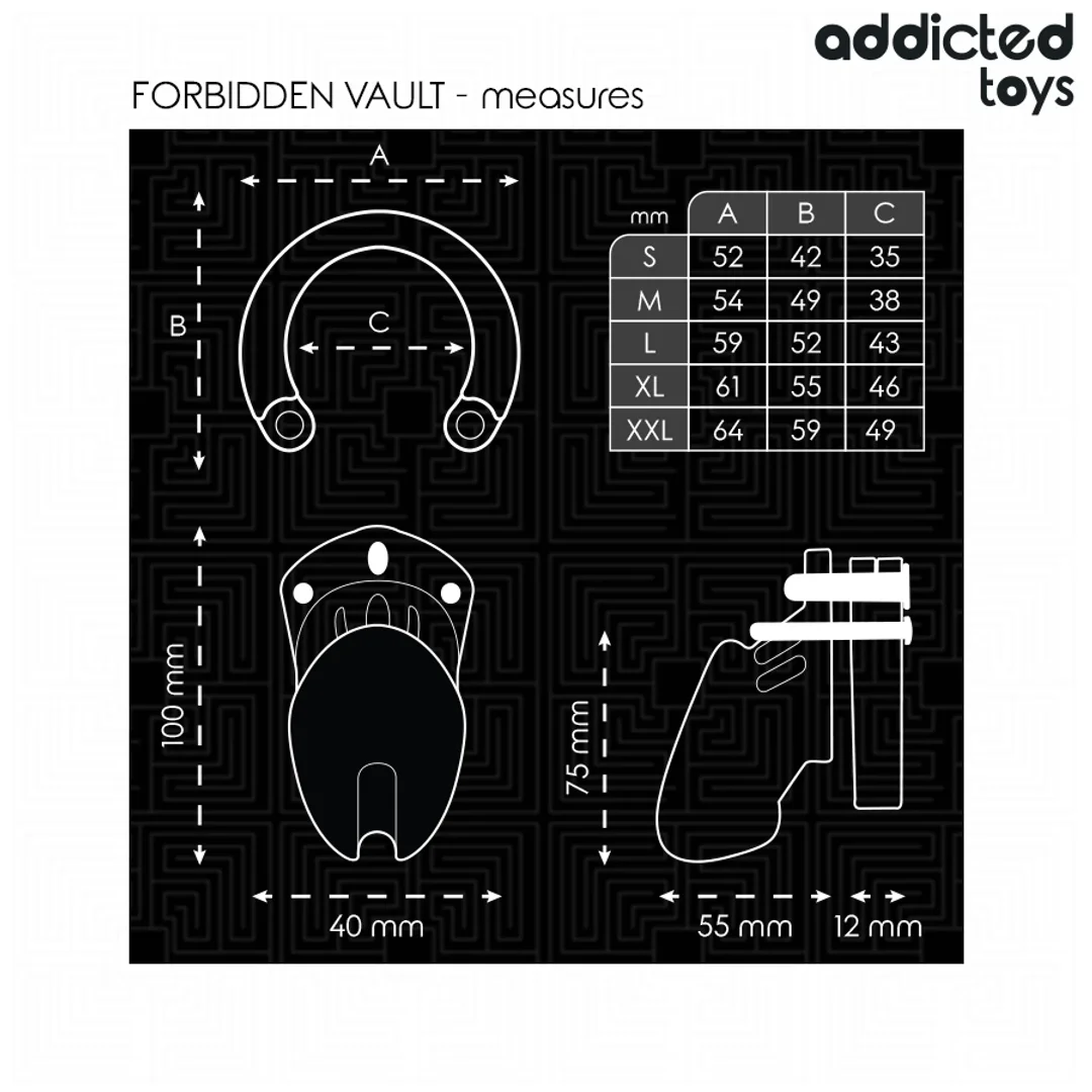 Addicted Toys Locked system zabezpieczający 10 cm z 5 pierścieniami — zdjęcie 5