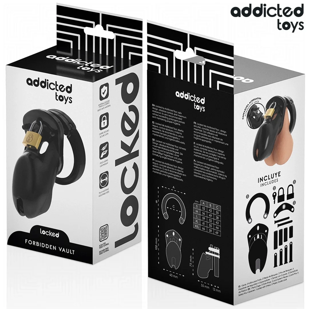 Addicted Toys Locked system zabezpieczający 10 cm z 5 pierścieniami — zdjęcie 6