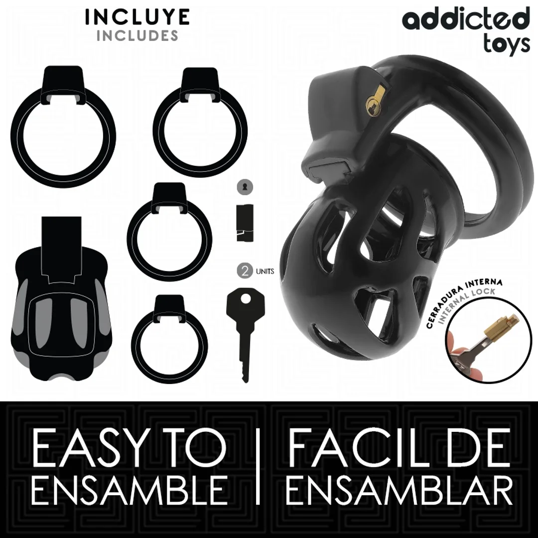 Addicted Toys Locked system zabezpieczający 7,5 cm, 4 pierścienie — zdjęcie 4