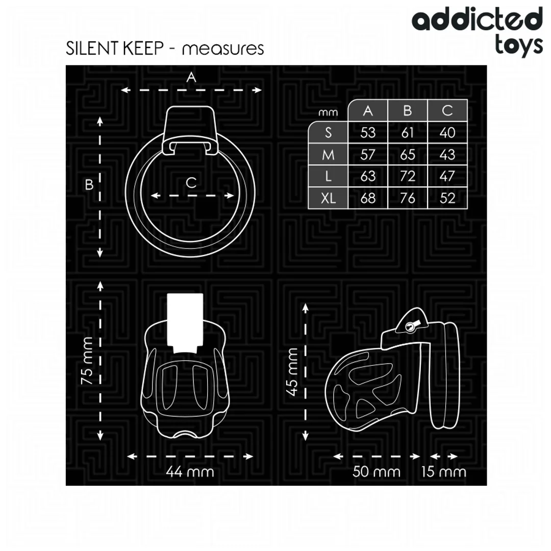 Addicted Toys Locked system zabezpieczający 7,5 cm, 4 pierścienie — zdjęcie 5