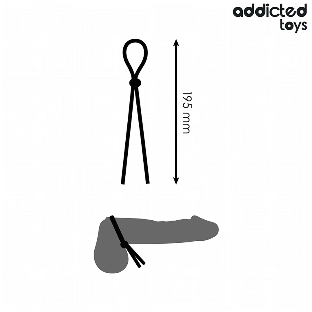 Addicted Toys Single Loop - silikonowa lina regulowana 19,5 cm — zdjęcie 4