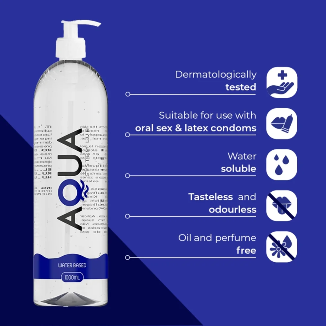 AQUA Quality Lubrykant wodny 1000 ml bezbarwny bezwonny CE — zdjęcie 4