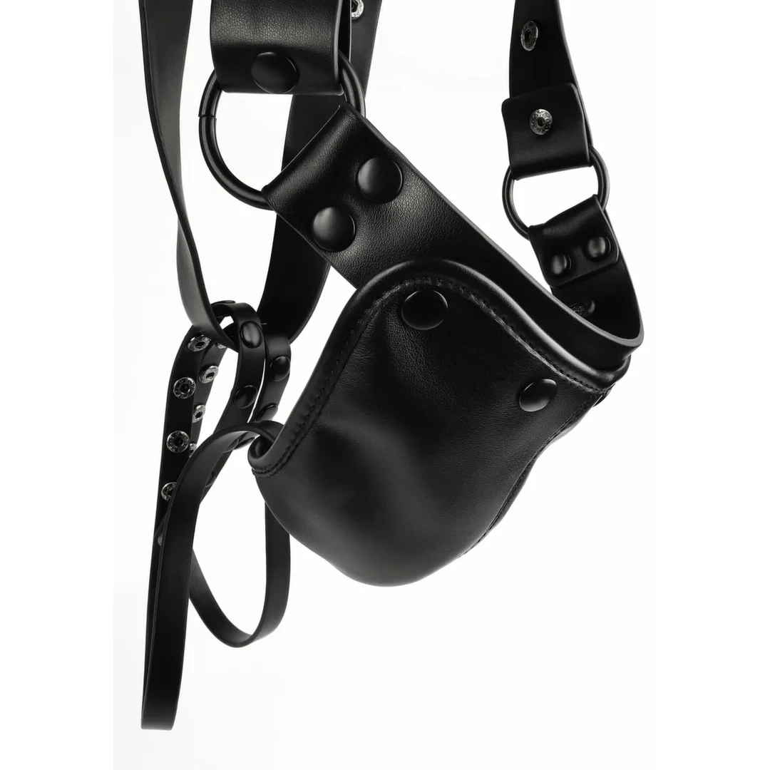 AVANZA VANTAGE 8 Core Harness Jockstrap czarny PU Leather L/XL — zdjęcie 6