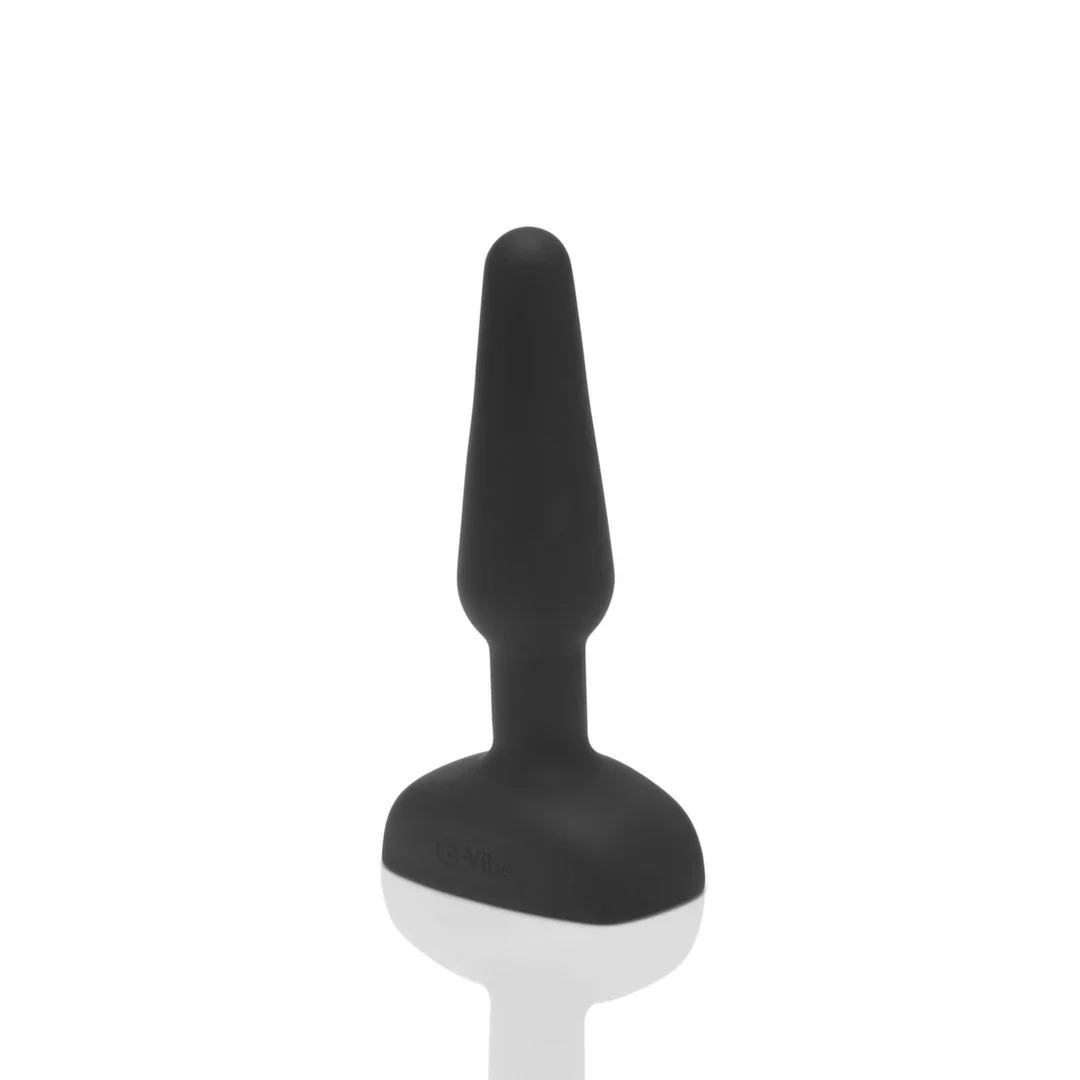 b-Vibe Trio Plug Black - model z 3 silnikami, pilot, silikon, średni — zdjęcie 7