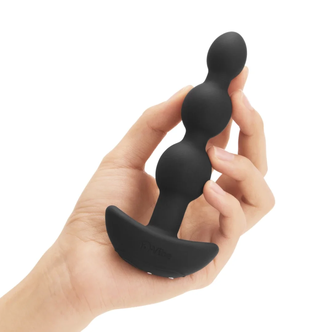 b-Vibe Triplet Black - wibrująca sonda z 2 silnikami i pilotem — zdjęcie 7