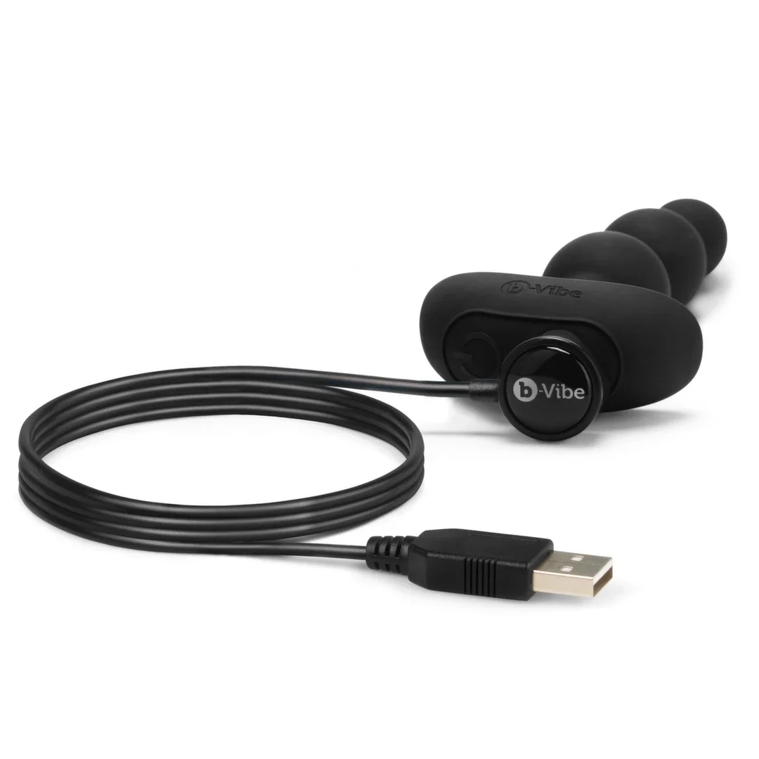 b-Vibe Triplet Black - wibrująca sonda z 2 silnikami i pilotem — zdjęcie 8
