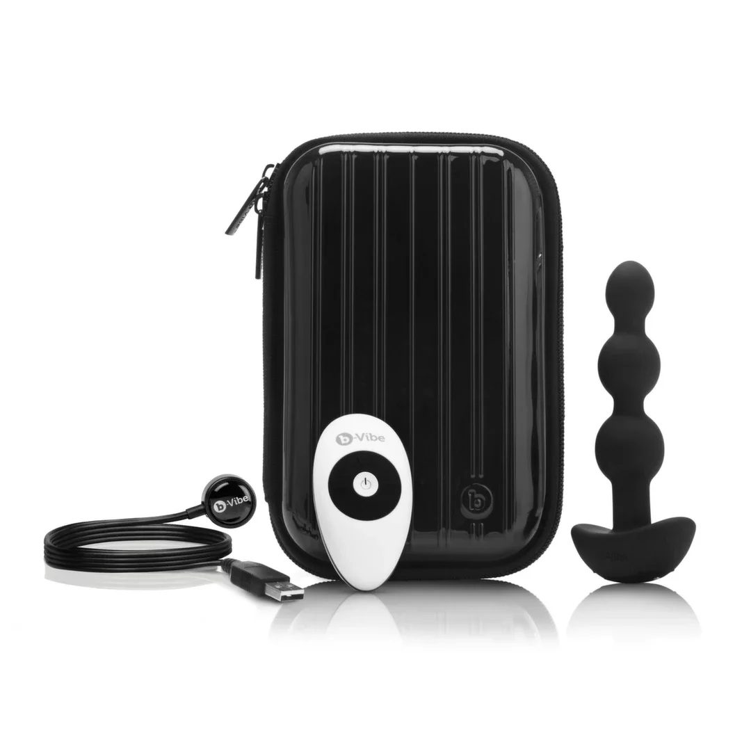 b-Vibe Triplet Black - wibrująca sonda z 2 silnikami i pilotem — zdjęcie 9