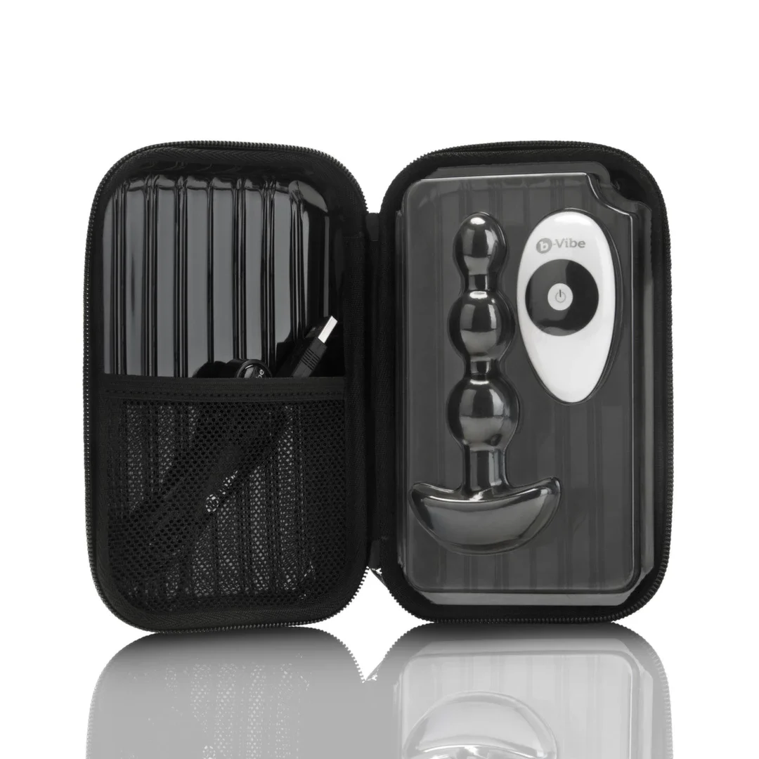 b-Vibe Triplet Black - wibrująca sonda z 2 silnikami i pilotem — zdjęcie 10