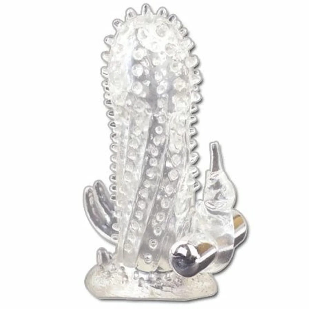 BAILE BRAVE MAN Krolik - nakładka wydłużająca z wibracją 18 cm — zdjęcie 5