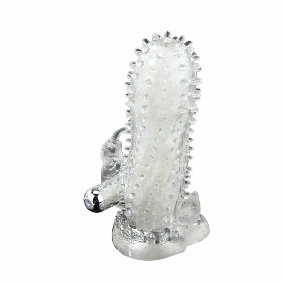 BAILE BRAVE MAN Krolik - nakładka wydłużająca z wibracją 18 cm — zdjęcie 6