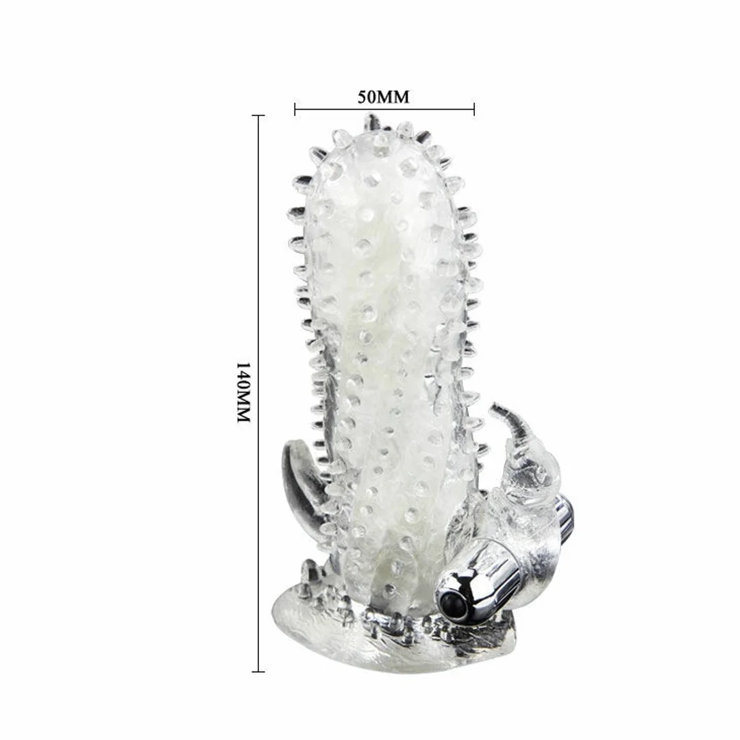 BAILE BRAVE MAN Krolik - nakładka wydłużająca z wibracją 18 cm — zdjęcie 9
