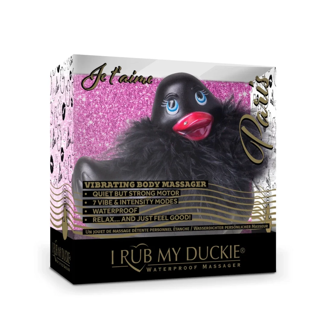 Big Teaze Toys I Rub My Duckie 2.0 Paris Black - wodoodporny masażer 7 trybow — zdjęcie 2
