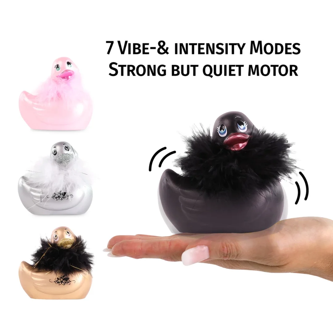 Big Teaze Toys I Rub My Duckie 2.0 Paris Black - wodoodporny masażer 7 trybow — zdjęcie 3