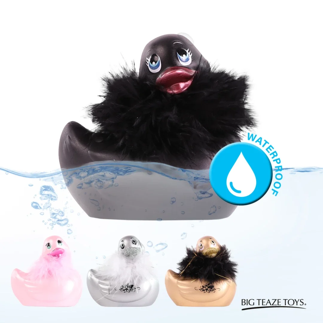 Big Teaze Toys I Rub My Duckie 2.0 Paris Black - wodoodporny masażer 7 trybow — zdjęcie 5