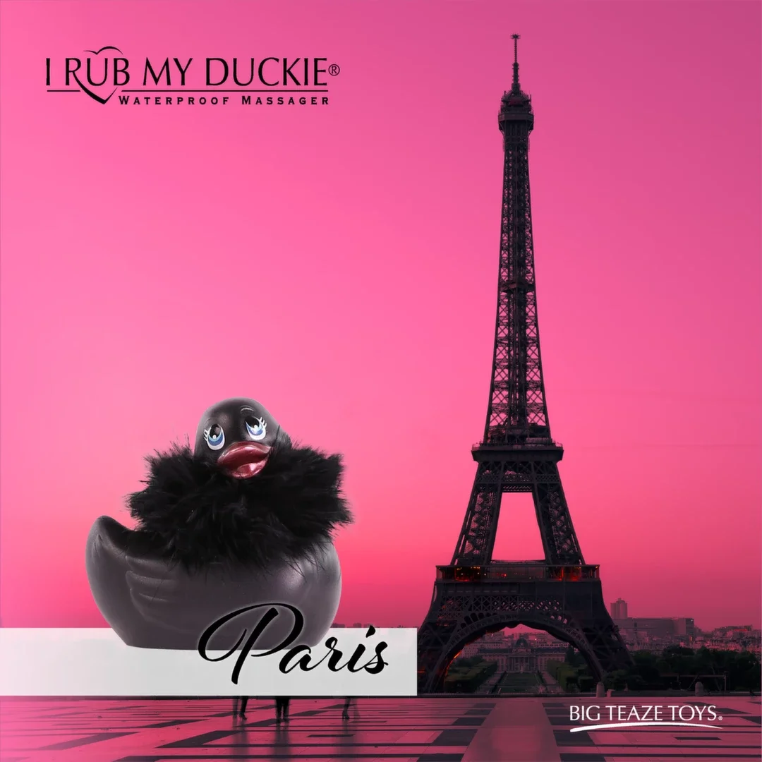 Big Teaze Toys I Rub My Duckie 2.0 Paris Black - wodoodporny masażer 7 trybow — zdjęcie 7