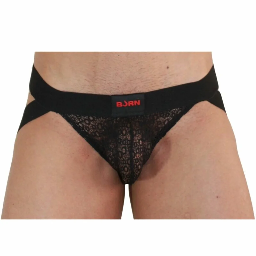 BURN Jock Lingerie 005 Czarny XL - Designerski Pas Biodrowy — zdjęcie 2