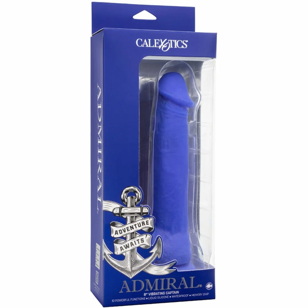 CalExotics Admiral Blue anatomiczny wibrator silikonowy z przyssawką 18,5 cm — zdjęcie 5