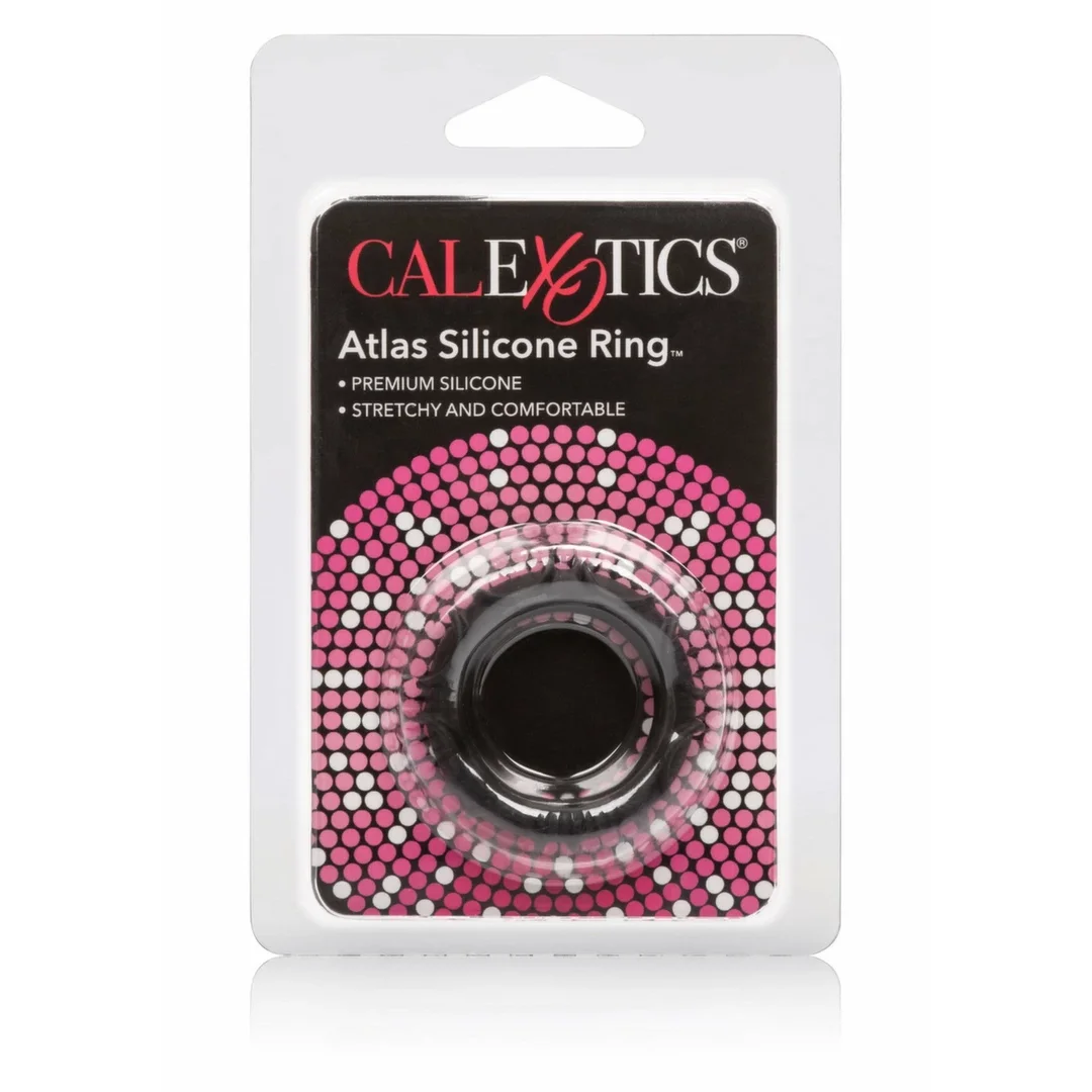 CalExotics Adonis Atlas Silicone Ring silikonowy pierścień elastyczny czarny — zdjęcie 3
