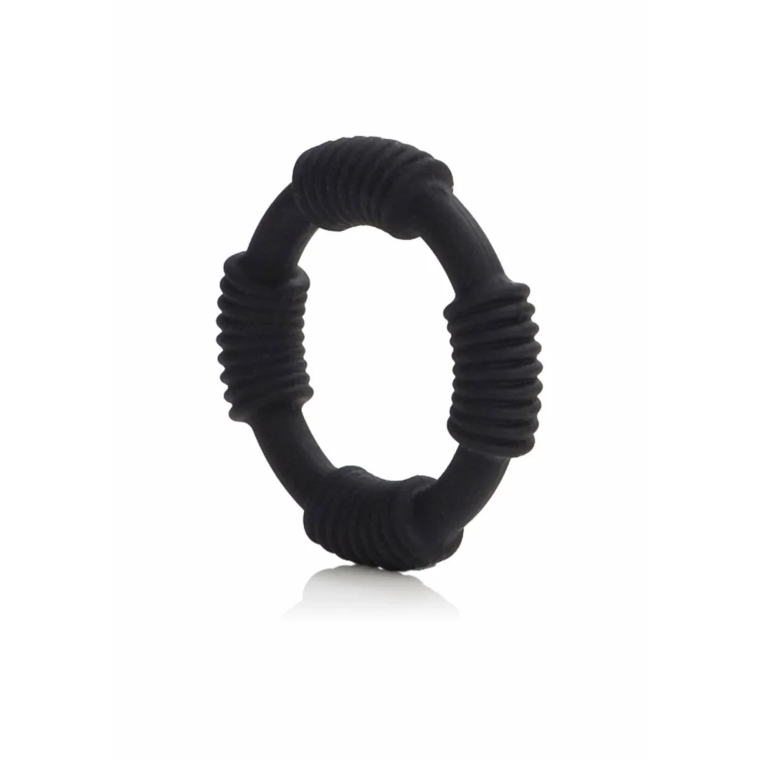 CalExotics Adonis Hercules Silicone Ring czarny - elastyczny pierścień silikonowy — zdjęcie 2