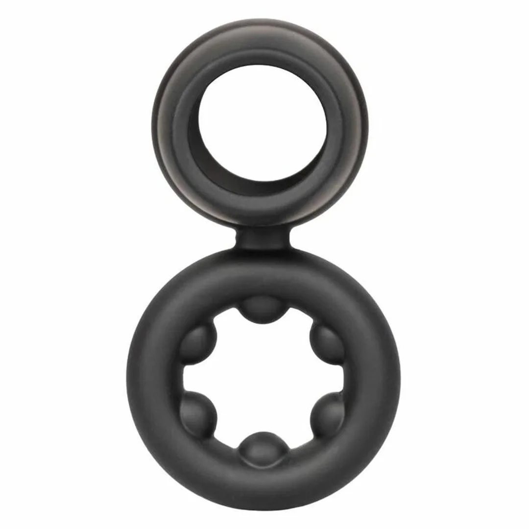 CalExotics Alpha Dual Magnum czarny - podwojny pierścień silikonowy — zdjęcie 7