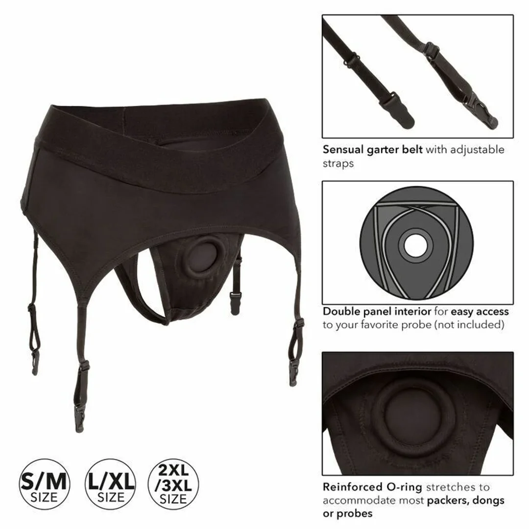 CalExotics Boundless Stringi z Pasem do Pończoch S/M - Bezramiączkowa Uprząż — zdjęcie 3